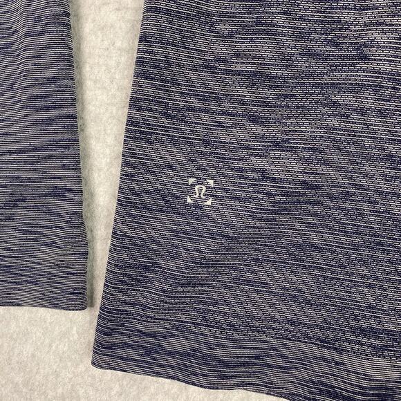 Lululemon Shirt Mens M Deep Navy White Metal Vent Tech Long Sleeve - Picture 7 of 8